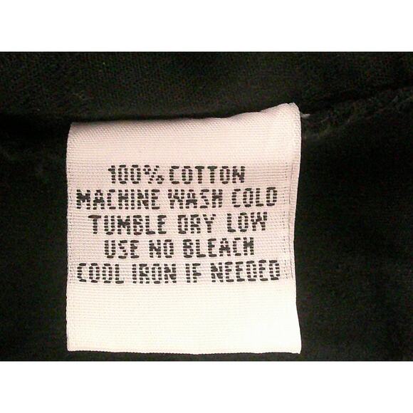 Pop Icon Clothing Men's Black Cross Embroidered Casual SnapButton Up Shirt Large - Picture 8 of 9